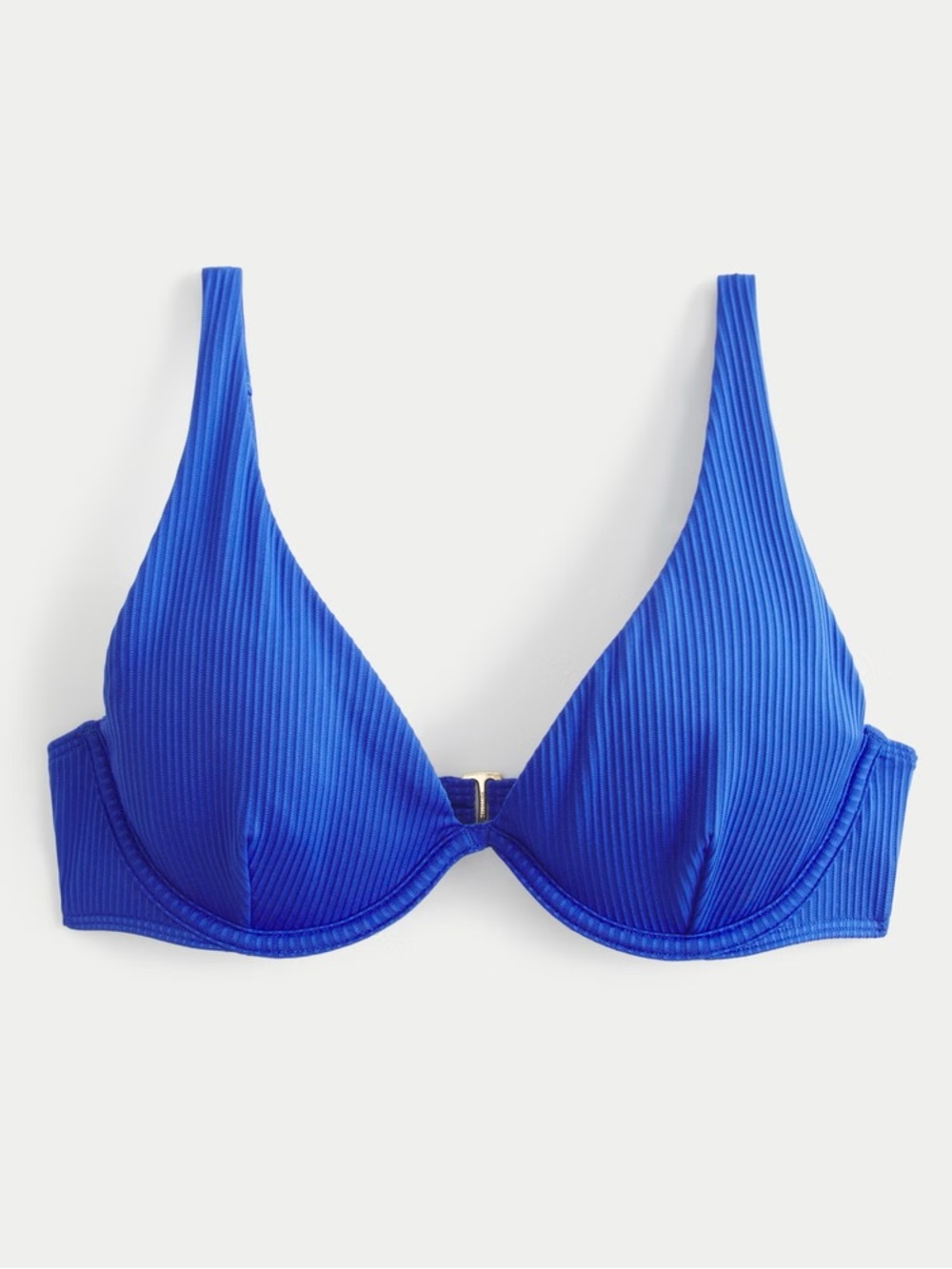 Hollister Ribbed Cobalt Blue Bikini Top and bottom